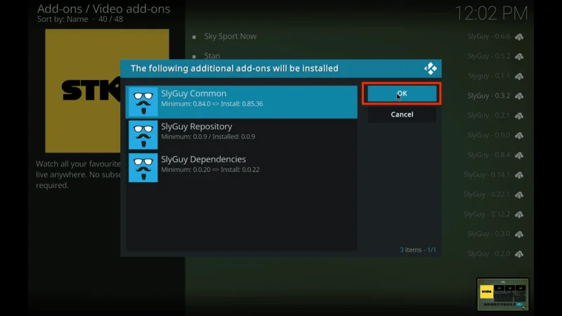 Stirr Kodi Addon Settings